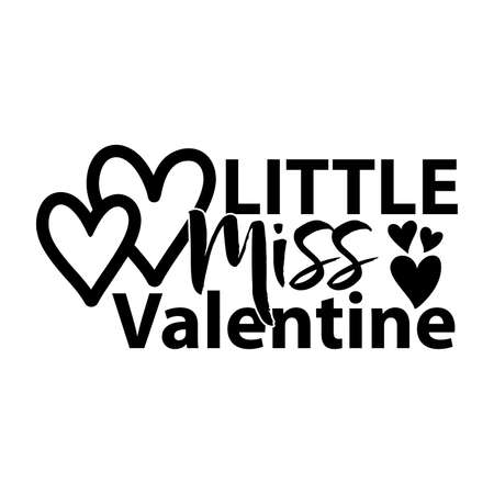 little miss valentine, couple valentine card, anniversary valentine's day clothesのイラスト素材