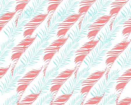 Tropical Background. Vector Seamless Pattern With Exotic Palm Trees leaves For Textile Or Book Covers, Manufacturing, Wallpapers, Print, Gift Wrap And Scrapbooking.のイラスト素材
