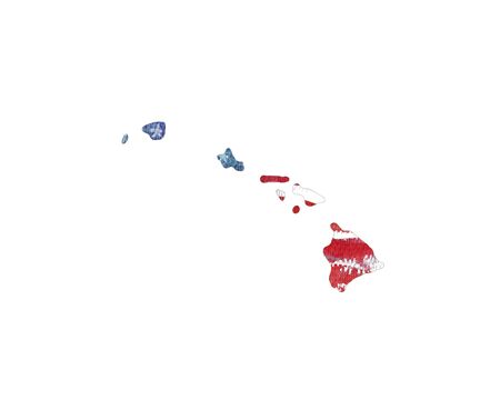 United States Of America. Watercolor texture of American flag. Hawaii.の写真素材