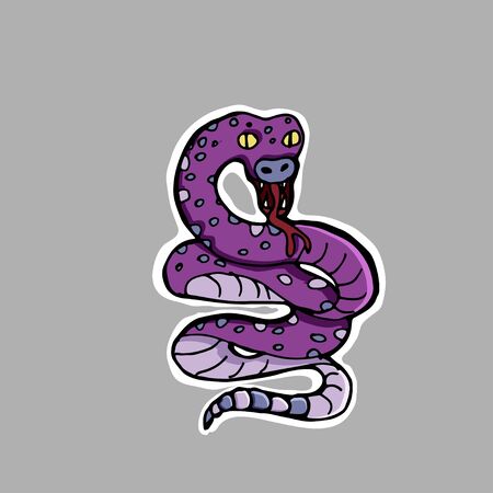 Hand drawn vector illustration of a Rattlesnake