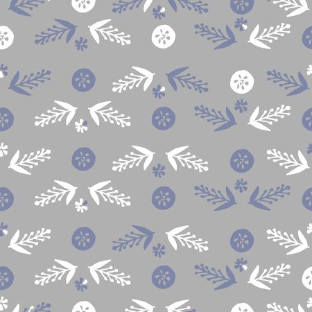 Hand drawn vector pattern. Simple doodle elements.Black and white.