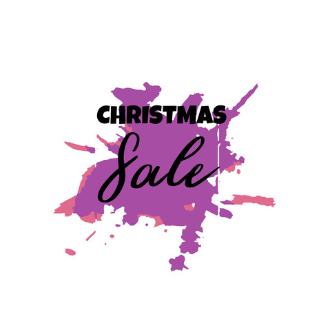 Text Winter Sale, discount banners.Grunge elements, ink drops, abstract background. Vector illustration.のイラスト素材