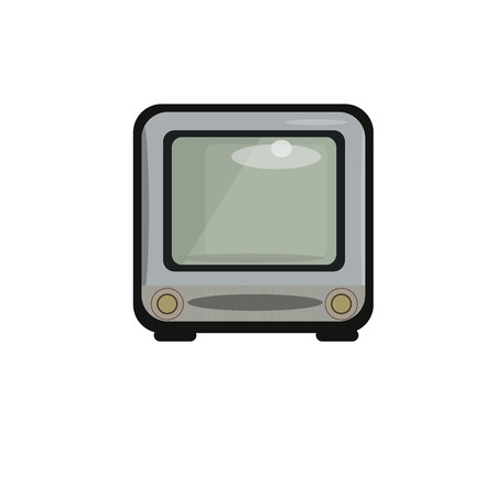 TVset. Retro style of 50s. Vector flat illustration.のイラスト素材