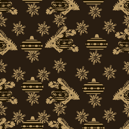 Christmas festive background let you create christmas invitations, wrappers, fashion textile patterns, textures, posters, festive decorations, gifts,  wallpapers, scrapbooking. Snowflakes, fur trees.のイラスト素材