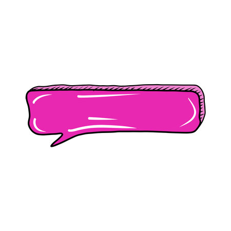 Vector hand drawn doodles speech bubble in 90s style for messagies, notes, stickers, communications.のイラスト素材
