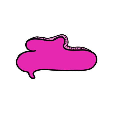 Vector hand drawn doodles speech bubble in 90s style for messagies, notes, stickers, communications.のイラスト素材