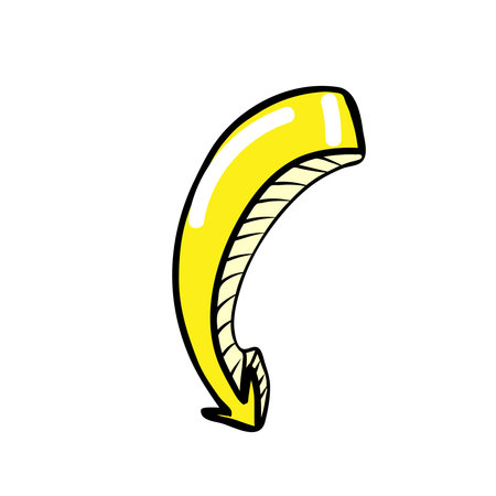 Vector hand drawn doodle arrow.のイラスト素材