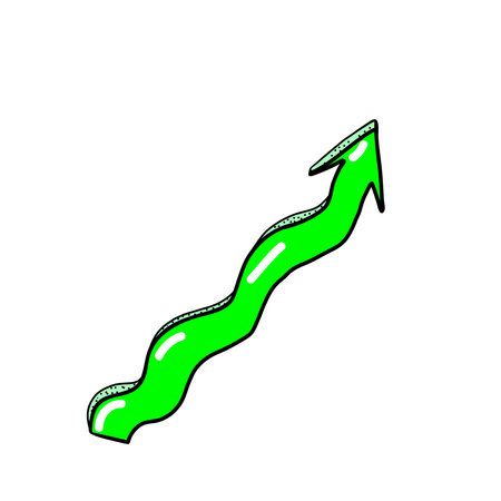 Vector hand drawn doodle arrow.のイラスト素材
