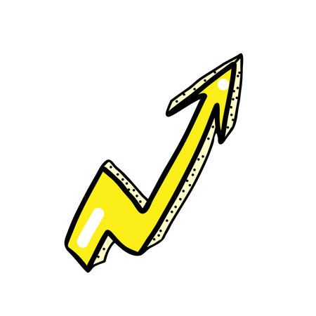Vector hand drawn doodle arrow.のイラスト素材