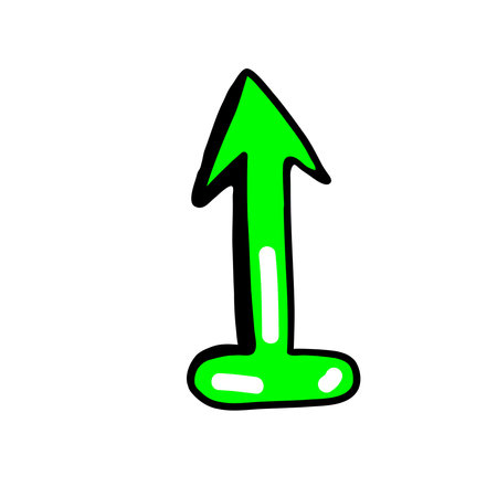 Vector hand drawn doodle arrow.のイラスト素材