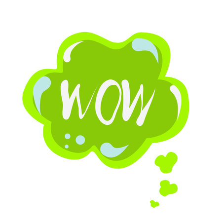 Vector flat speech bubble for messages, notes, stickers, communications.のイラスト素材