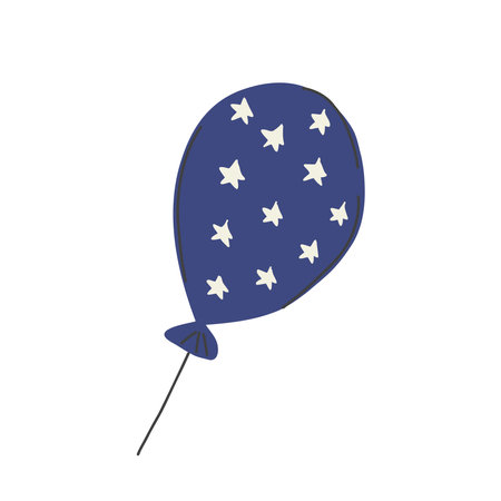 The 4th of July  vector illustration with  air balloon.のイラスト素材