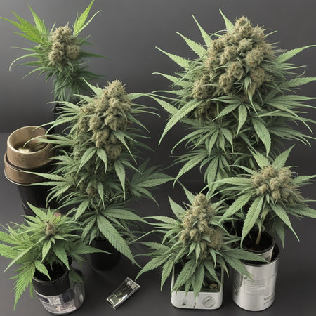 Cannabis plants, smoke accessories.の素材