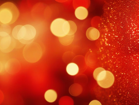 Christmas background with bokeh defocused lights. Abstract Christmas background.の素材