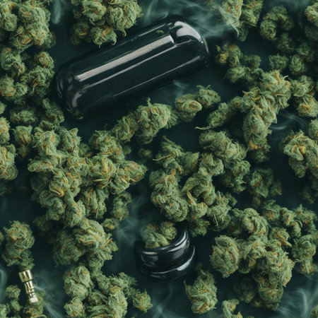 Cannabis plants, smoke accessories.の素材