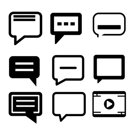 Speech bubble icons set. Vector illustration for web and mobile.のイラスト素材