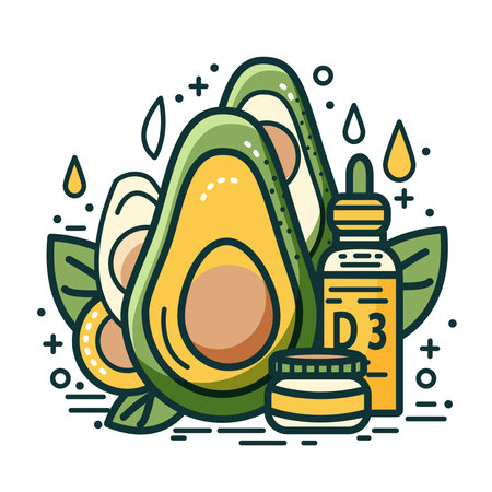 Avocado and guacamole icon. Avocado vector illustrationのイラスト素材