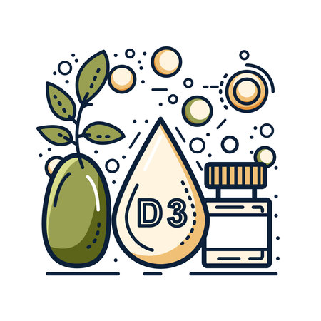 Vector illustration of vitamin D. Line art design for web and mobile.のイラスト素材