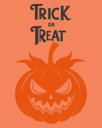 Halloween greeting card with hand drawn vector illustrations.のイラスト素材