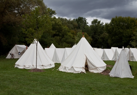 War camp tentsの写真素材