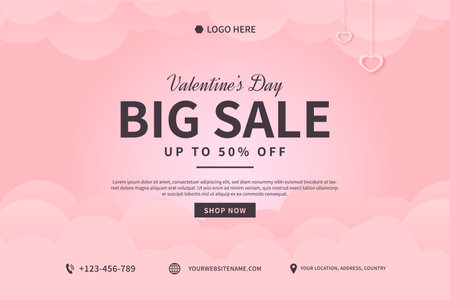 Blurred valentines day background concept. Romantic quote postcard, card, invitation, banner template design vectorのイラスト素材