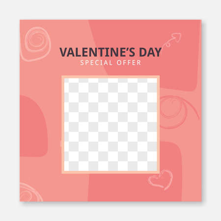 Blurred valentines day background concept. Romantic quote postcard, card, invitation, banner template design vectorのイラスト素材