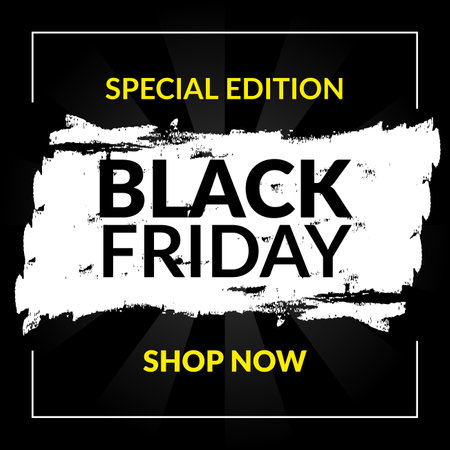 Black friday banner for social media post template. good for discount web or media social and business promotion. vector illustrationのイラスト素材