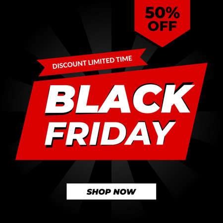 Black Friday sale banner for Social media post or web ads design template. good for your promotion. vector illustrationのイラスト素材