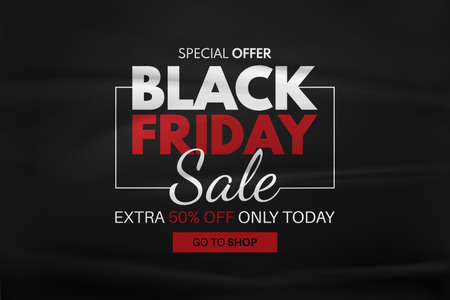 Black friday sale banner premium hight quality vector in glued paper background. luxury red combination. best for business promotionのイラスト素材