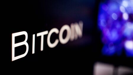 Bitcoin Cryptocurrency token. The behavior of the cryptocurrency exchanges, concept. Modern financial technologies.の写真素材