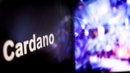 Cardano Cryptocurrency token. The behavior of the cryptocurrency exchanges, concept. Modern financial technologies.の写真素材