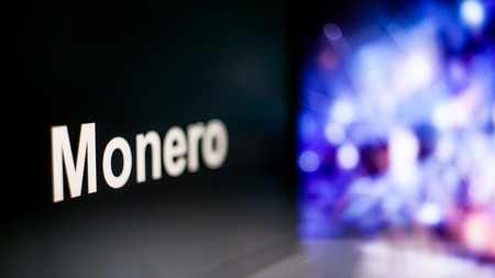 Monero Cryptocurrency token. The behavior of the cryptocurrency exchanges, concept. Modern financial technologies.の写真素材
