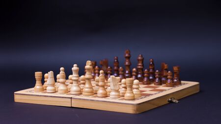 A game of chess, the beginning of a chess game two sides opposite each other. Business rivalry and...