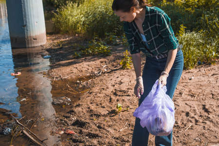 Taking care of our planet. Garbage collection and sorting. The problem of people leaving behind...