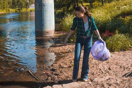 Taking care of our planet. Garbage collection and sorting. The problem of people leaving behind...