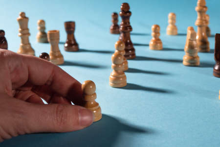 Recruiting, hiring a new young specialist in a working team, coaching and internship, concept.の写真素材