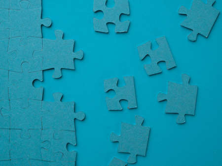 A set of puzzles, the process of collecting in a large pattern. Teamwork and problem solving,...
