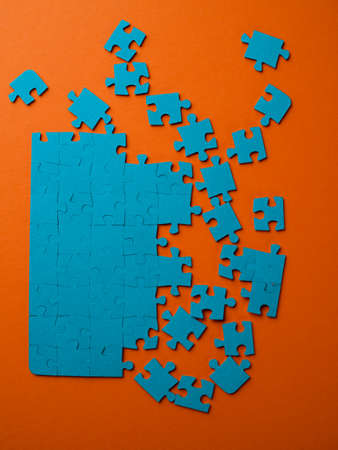 A set of puzzles, the process of collecting in a large pattern. Teamwork and problem solving,...