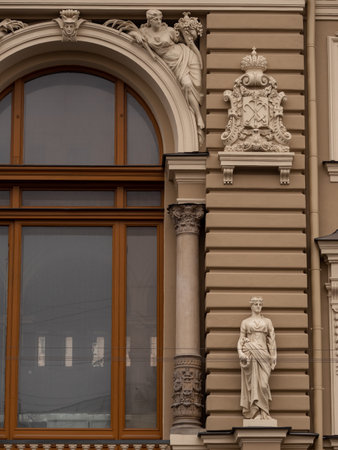 SAINT PETERSBURG, RUSSIA - January 20, 2020: The building of the First Mutual Credit Societyのeditorial素材