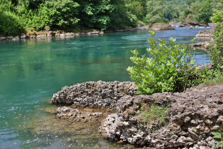 Natural setting on the banks of the north adda park in Medolago.