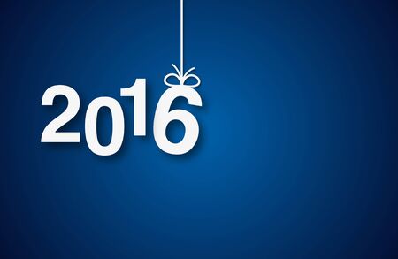 Greeting card for the New Year 2016 - Vector