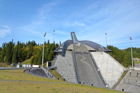 Summertime in Holmenkollen outside Oslo, Norwayの写真素材