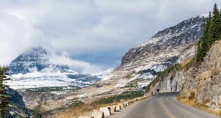 Going to the Sun Road near Logan Pass, Glacier National Parkの写真素材