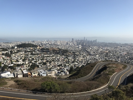 Skyline of San Francisco, CA from Twin Peaks