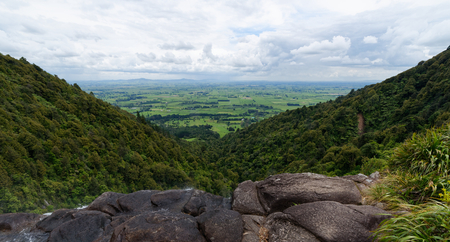 Vista overlooking the Waikato Region, New Zealandの写真素材