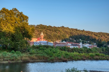 Dawn at the town of Philippi, West Virginiaの写真素材