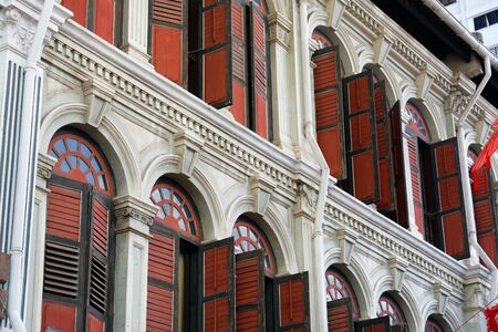 Traditional architecture in the Chinatown districtの写真素材