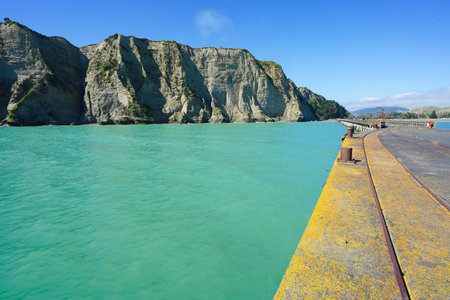 Tolaga Bay, a remote town in the East Coast district of New Zealandの写真素材