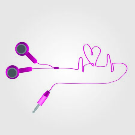 handsfree love illustration  conceptのイラスト素材