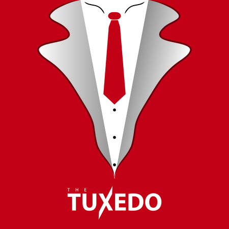 red tuxedo illustrationのイラスト素材